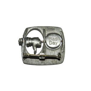 Jonette Jewelry JJ Spinner Pin I'm Having a Good Day/ Bad Day Pewter Pin Brooch